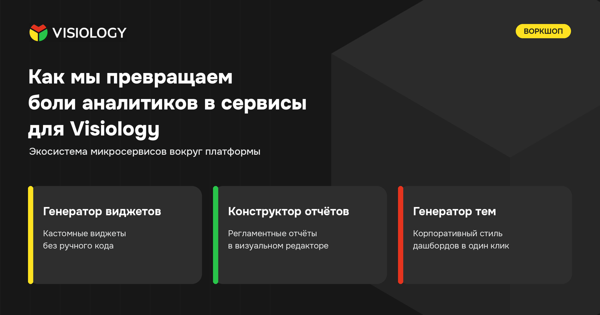 Как боли аналитиков превращаются в сервисы: итоги воркшопа об экосистеме микросервисов вокруг Visiology