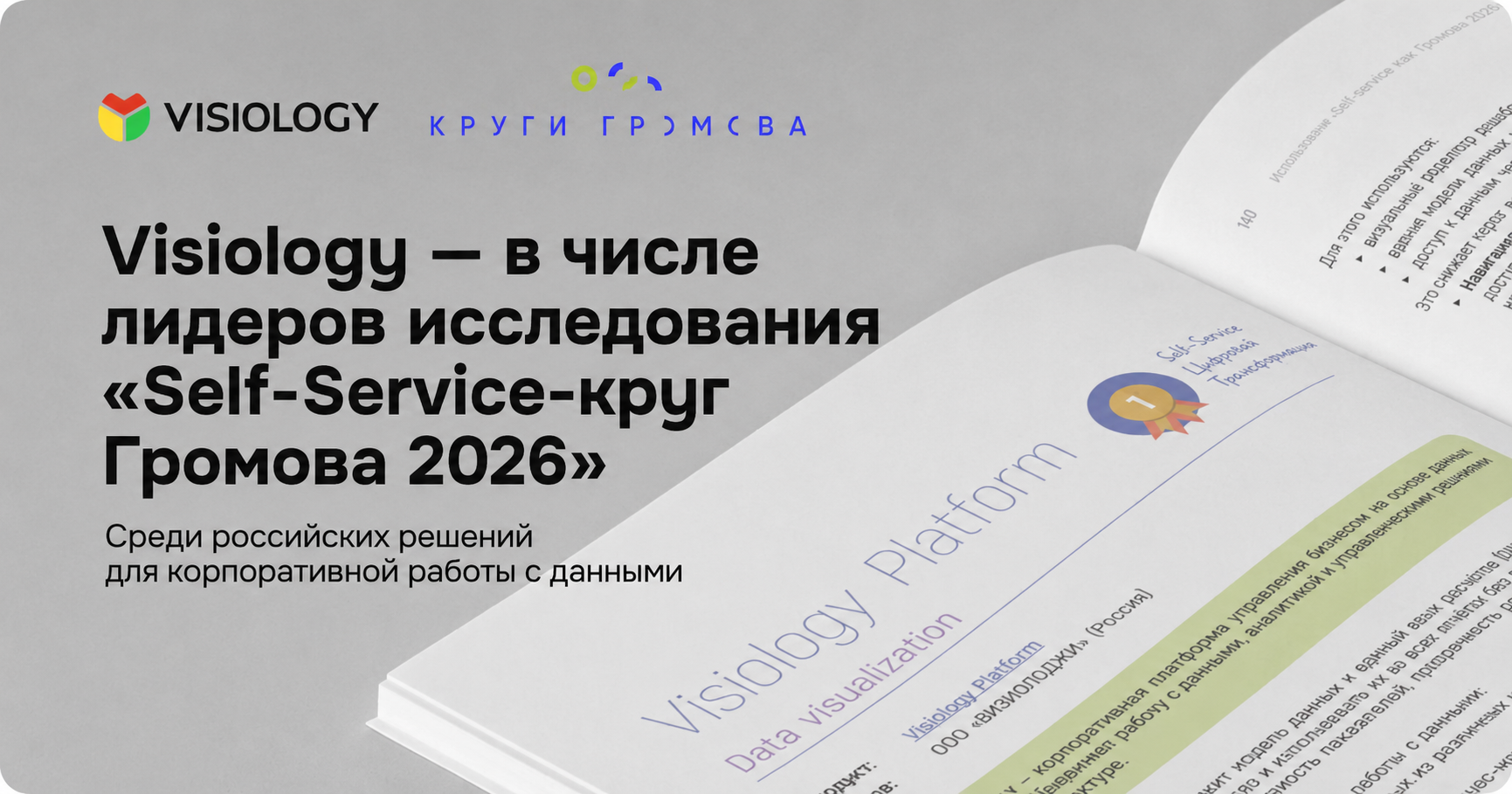 Visiology вошла в число лидеров исследования «Self-Service-круг Громова 2026»